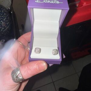 Elegant Silver Stud Earrings by Daniel’s